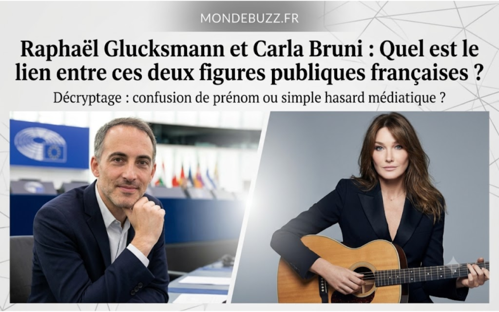 Raphaël Glucksmann et Carla Bruni